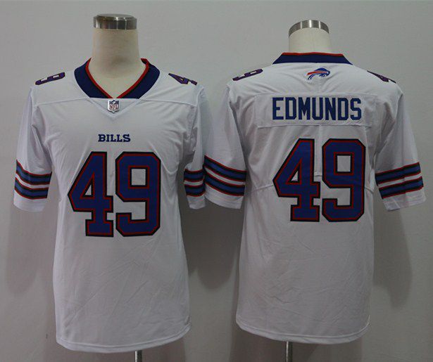 Men Buffalo Bills #49 Edmunds White Vapor Untouchable Limited 2020 Player NFL Jersey